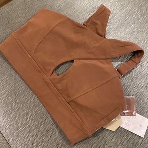 Buffbunny Harmony Halter Sports Bra Mocha Size X Large NWT